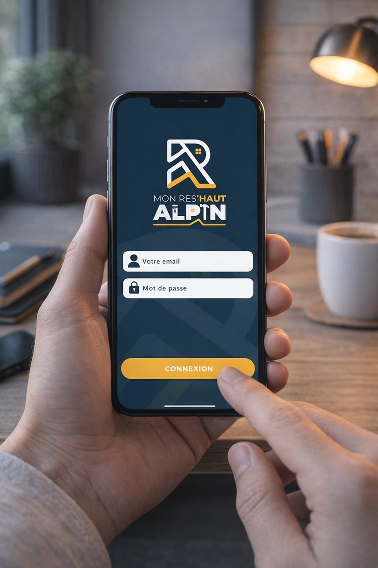 Écran de connexion de l'application mobile